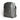 Gray leather backpack side view.
