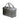 Gray leather duffel bag side view