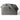 Gray leather duffel bag back view
