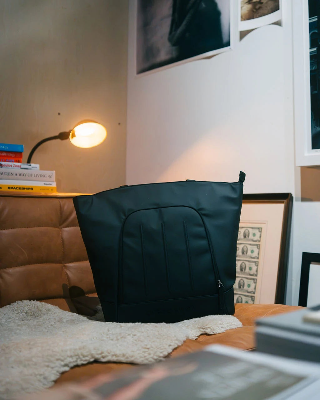 The Asset on a sofa
