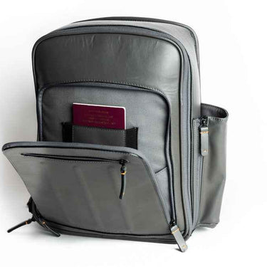 day and mood grey leather backpack The Ace | Premium Leather Backpack by Discommon