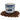 Ceramic cup with blue floral patterns on a bed of coffee beans